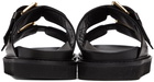 Moschino Black Buckle Sandals