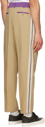 Palm Angels Tan & Purple Track Belt Trousers