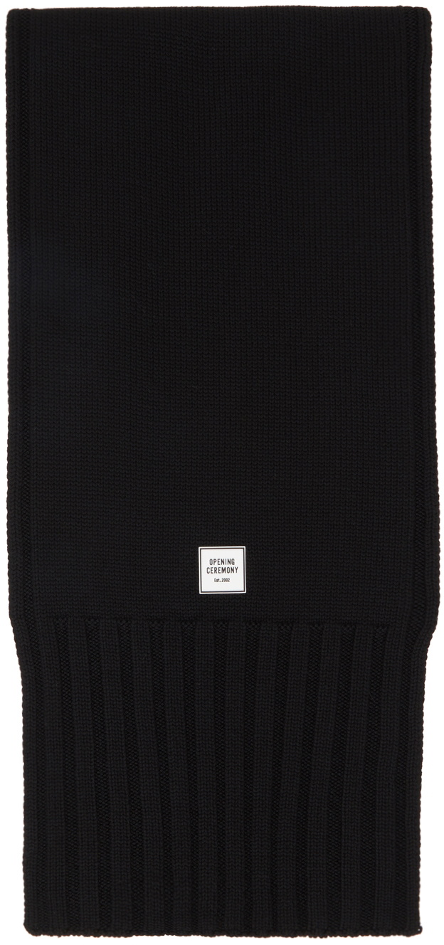 Opening Ceremony Black Box Logo Scarf