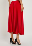 Norma Kamali Stretch-jersey Midi Skirt Red