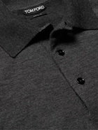 TOM FORD - Cashmere and Silk-Blend Polo Shirt - Gray