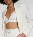 Alex Perry PInstripe Lurex® bralette