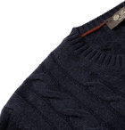 Loro Piana - Cable-Knit Baby Cashmere Sweater - Blue