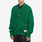 Maison MIHARA YASUHIRO Men's Brushed Knit Cardigan in Green