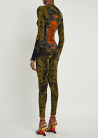 Jean Paul Gaultier Printed Mesh Catsuit Multicoloured