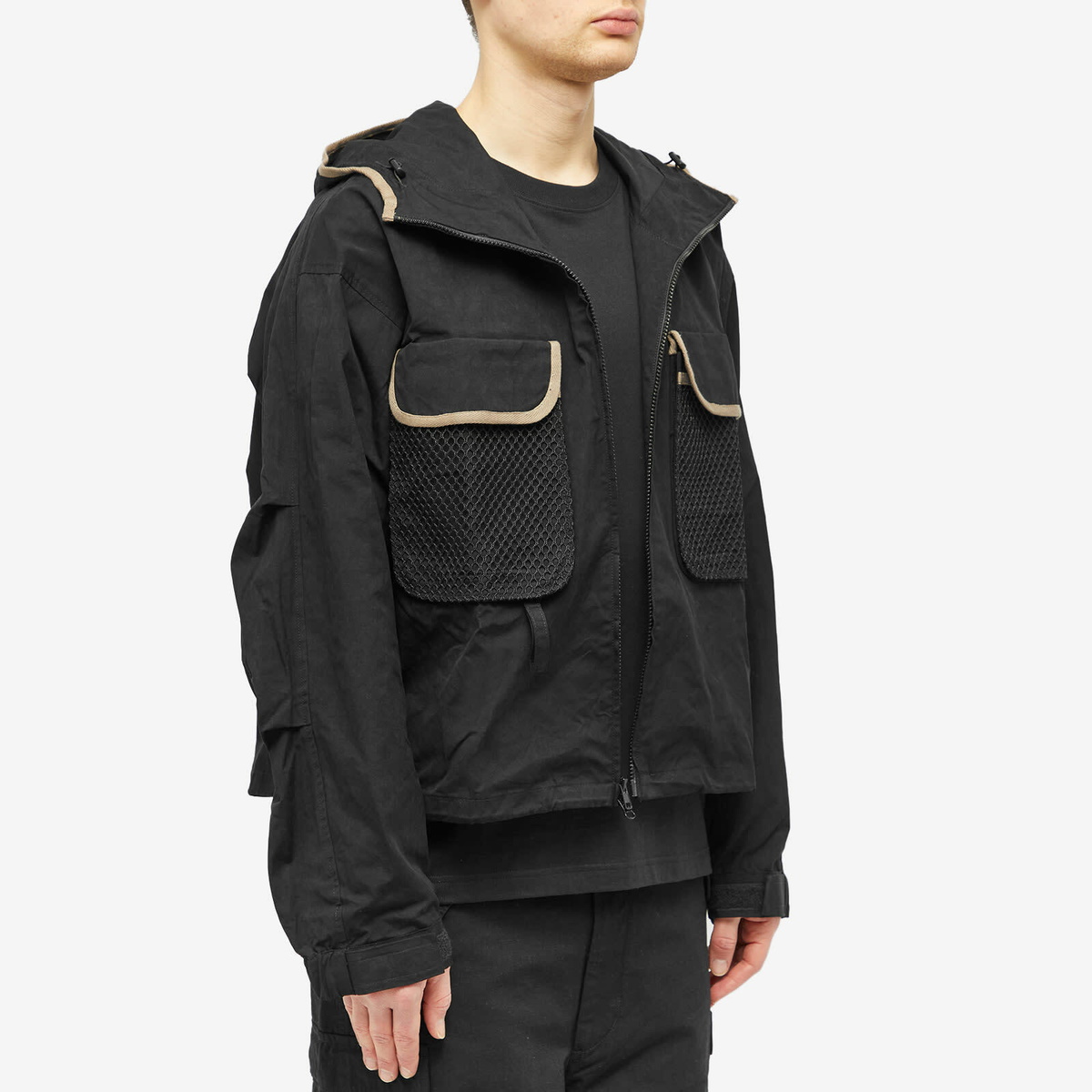 トップス s.k. manor hill half zip hoodie jkt Pod Pullover Jacket - Tan Puckered Cotton – s.k. manor hill