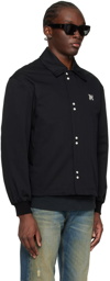 Palm Angels Black Embroidered Jacket