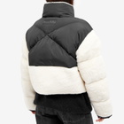 Shoreditch Ski Club Women's Maya Shearling Puffer Jacket in Natural White/Black