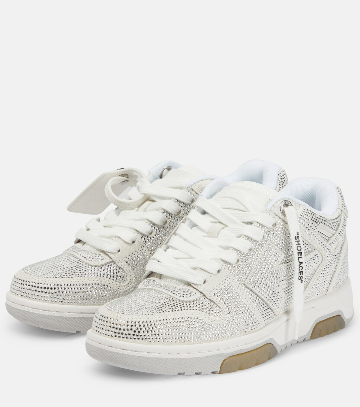Off-White Cream Out Of Office Sneakers – ICETIME LUXE Off-White Ivory Sneakers with Signature Design display picture 1