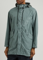 C.P. Company Goggle Hooded Coated Nylon Parka Blue