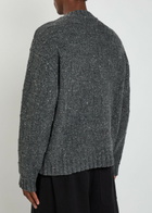 Ymc Undertones Wool-blend Jumper Dark Grey
