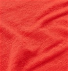 120% - Slim-Fit Garment-Dyed Linen T-Shirt - Red