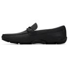 Ferragamo Black Gancini Driver Ornament Loafers
