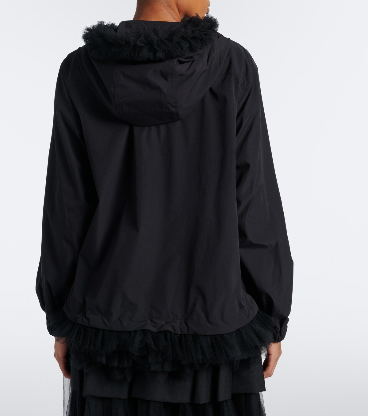 Noir Kei Ninomiya Tulle-trimmed technical jacket