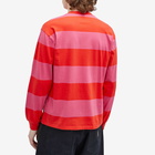 No Problemo Men's Striped LS T-Shirt in Red
