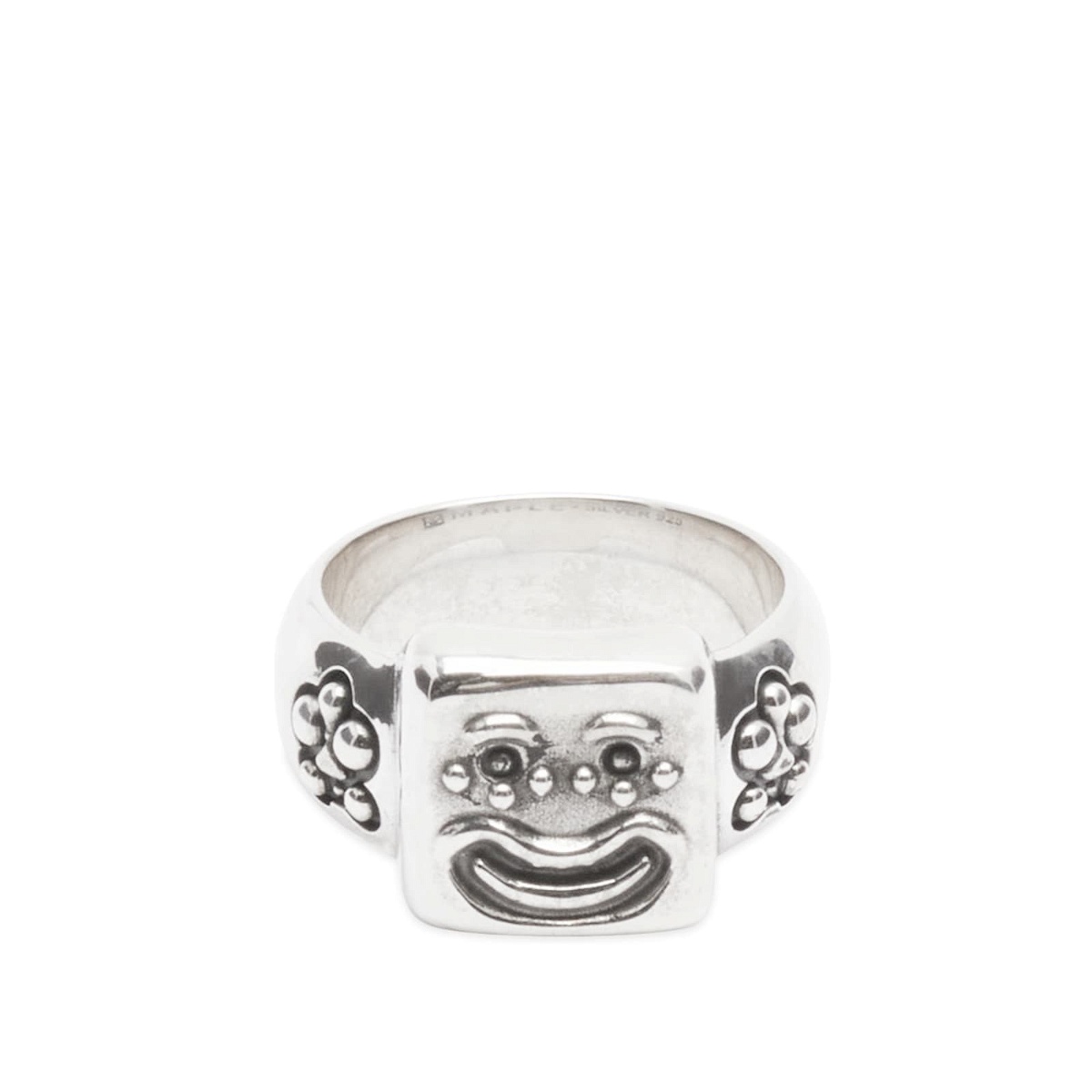 Photo: Maple Men's Smiley Signet Ring in Silver