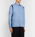 Aloye - Colour-Block Cotton-Poplin Shirt - Blue