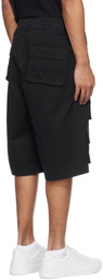 MISBHV Black Cargo Pocket Shorts