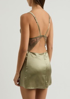Fleur OF England Arianna Lace and Silk-blend Satin Nightdress Sage