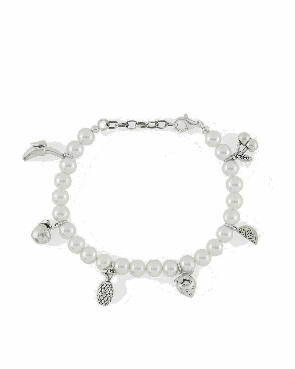 Photo: Serge De Nimes Pearl Charm Bracelet Silver - Mens - Jewellery