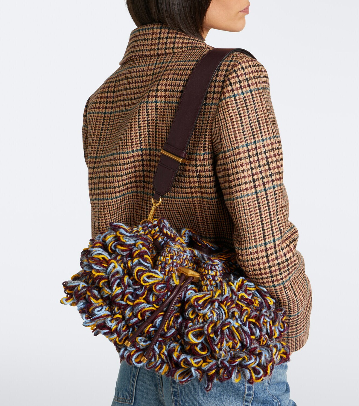 Jimmy Choo Cinch Medium knitted shoulder bag