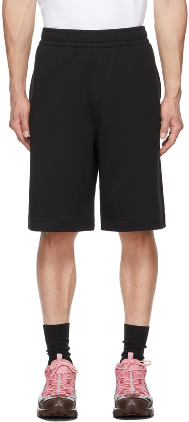 Photo: Burberry Black Cotton Location Print Shorts