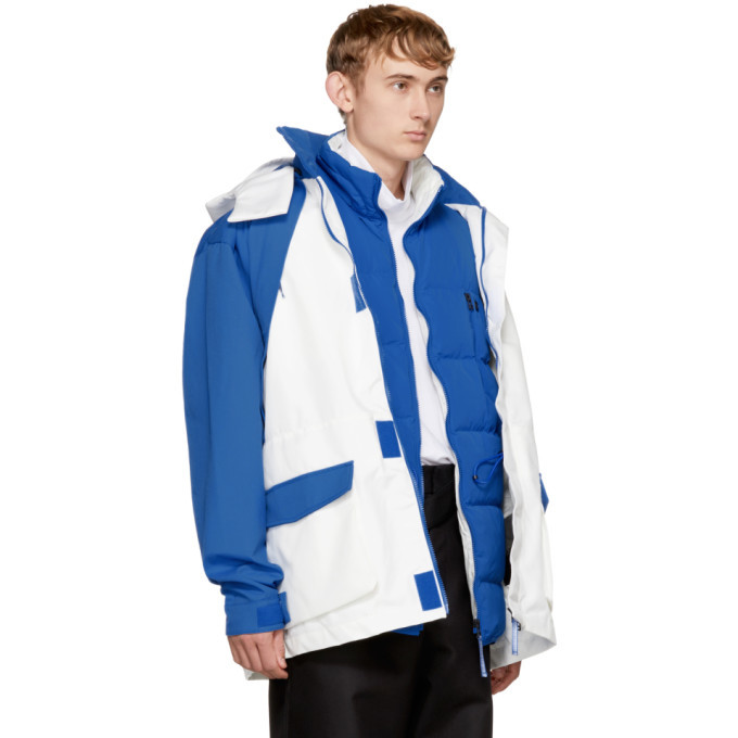 NAPA by Martine Rose Blue and White Rainforest Common Coat Napapijri