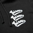 Bisous Skateboard Women's s Gianni Cursive Logo Hoody in Black