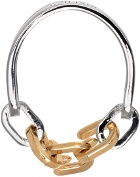 Givenchy Silver & Gold 'G' Link Mixed Ring