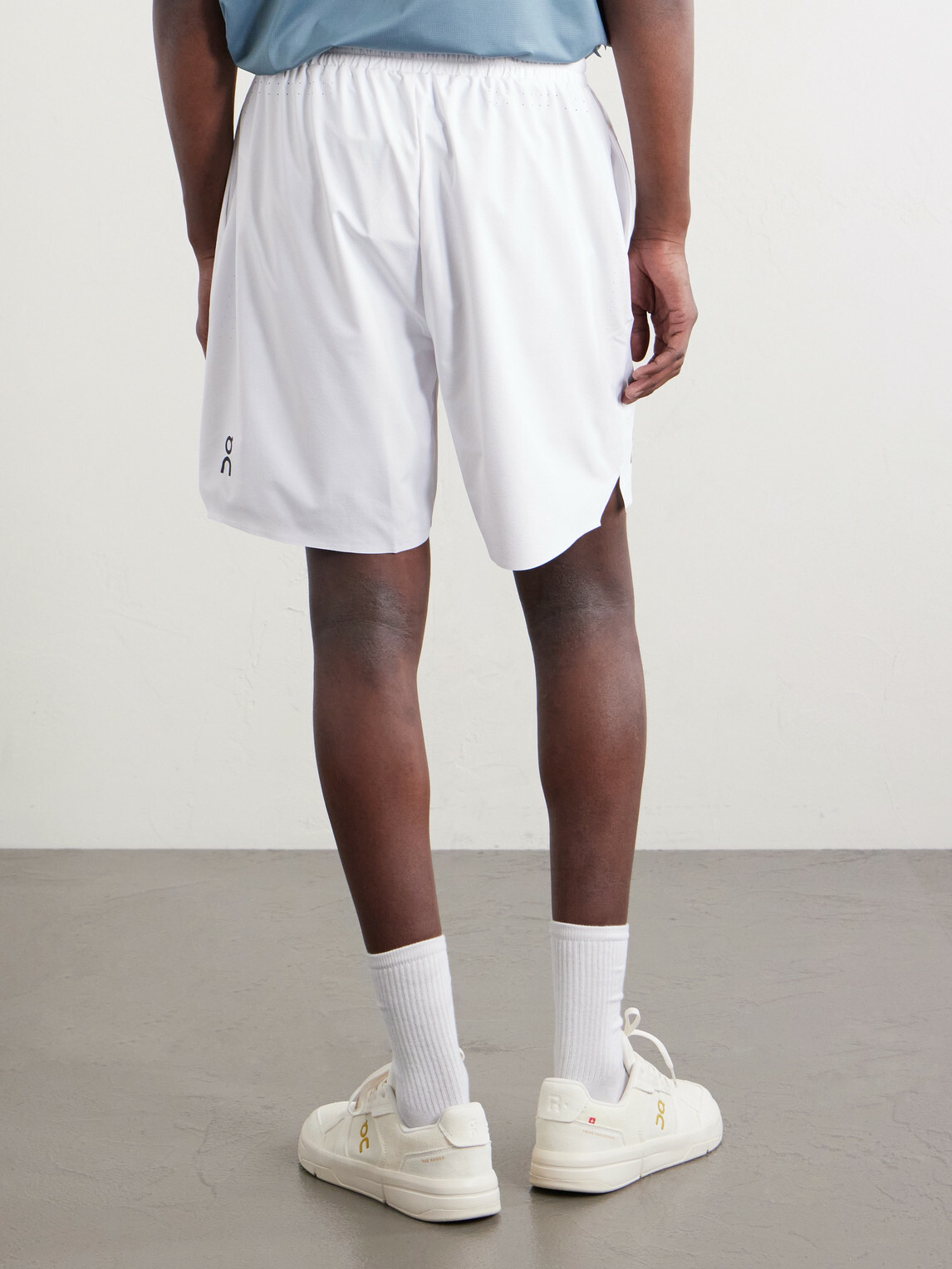 On - Court Straight-Leg Recycled-Shell Tennis Shorts - White