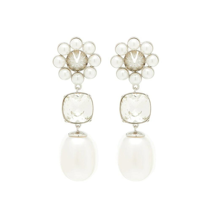 Photo: Shrimps Women's Terry Floral Earrings in Cream/Silver