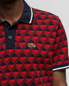 Lacoste Robert George Motif Polo Collar Sweater Red - Mens - Polos