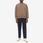 Maison Margiela Men's Embroidered Text Logo Crew Sweat in Military Olive