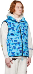 KidSuper Blue Face Camo Puffer Vest
