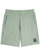 Sandbanks Badge Logo Cotton Shorts Sage