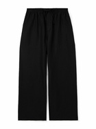 LOEWE - Paula's Ibiza Wide-Leg Cropped Woven Drawstring Trousers - Black