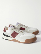Tod's - Mesh-Trimmed Leather and Suede Sneakers - White