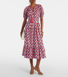 Diane von Furstenberg Lindy printed cotton-blend midi dress