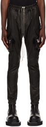 Rick Owens Black Porterville Mastodon Leather Trousers