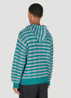 Marni - Striped Hooded Sweater in Green