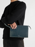 TOM FORD - Croc-Effect Leather Pouch