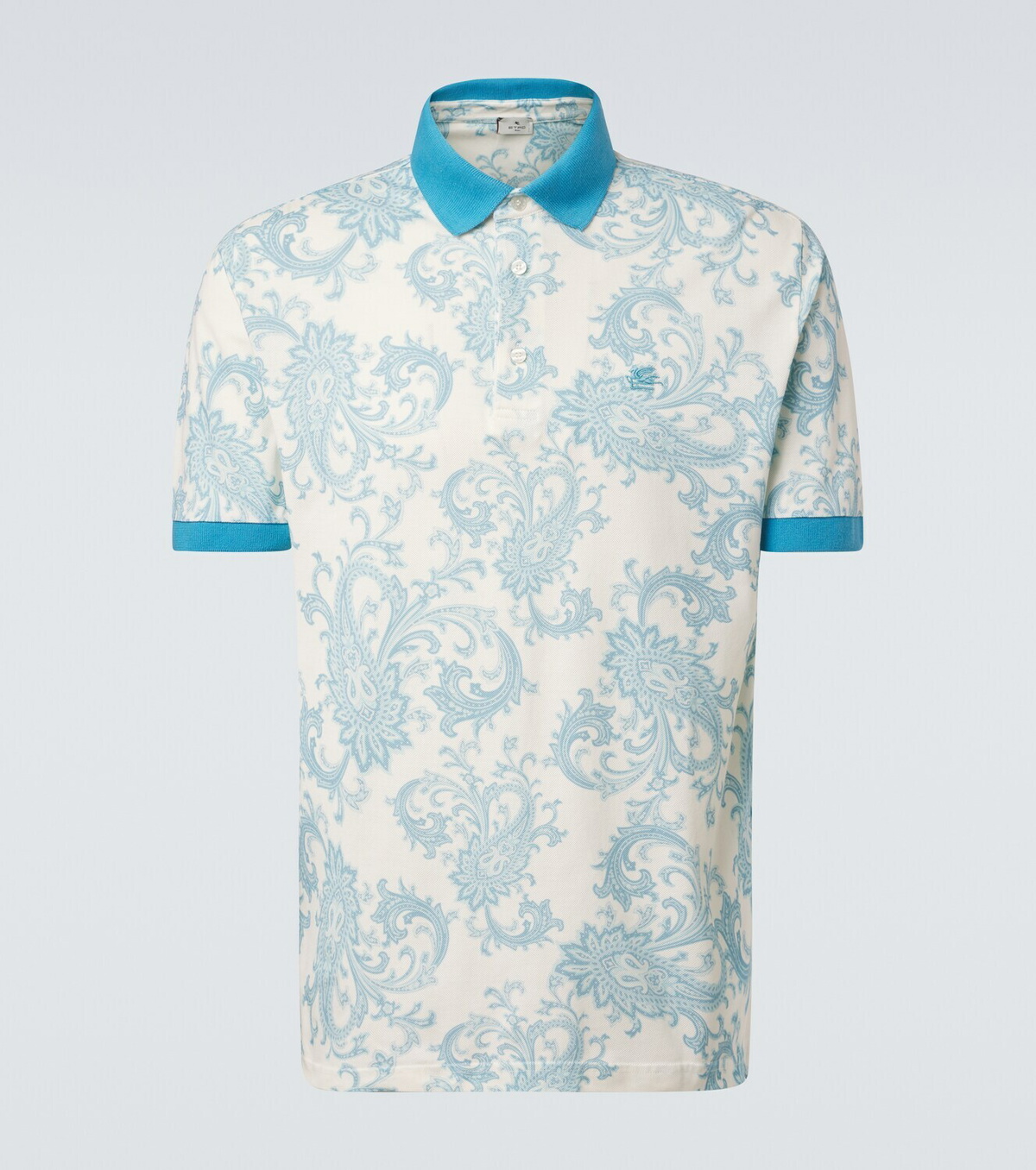 Etro Roma paisley cotton polo shirt