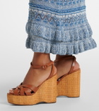 Aquazzura Copacabana leather wedge sandals
