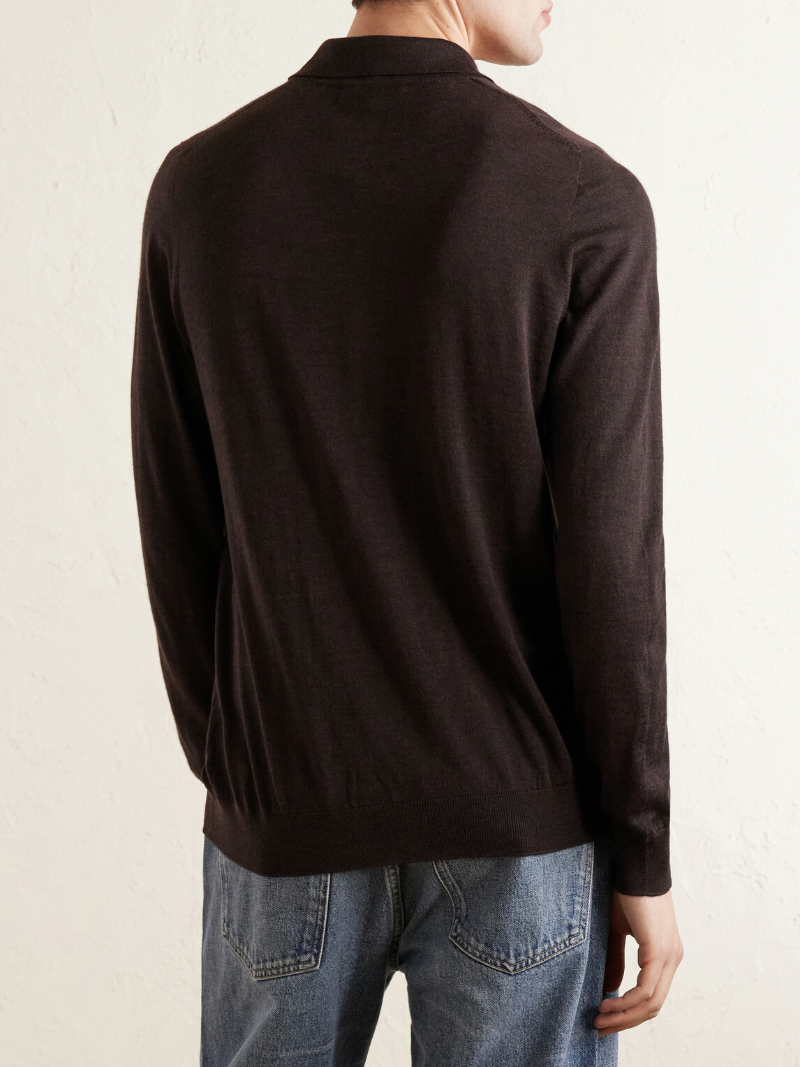 Purdey - Wool Polo Shirt - Brown