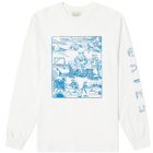 Aries Alien Woodcut Long Sleeve T-Shirt in Off White