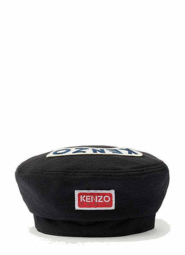 Photo: Kenzo - Logo Patch Beret in Black