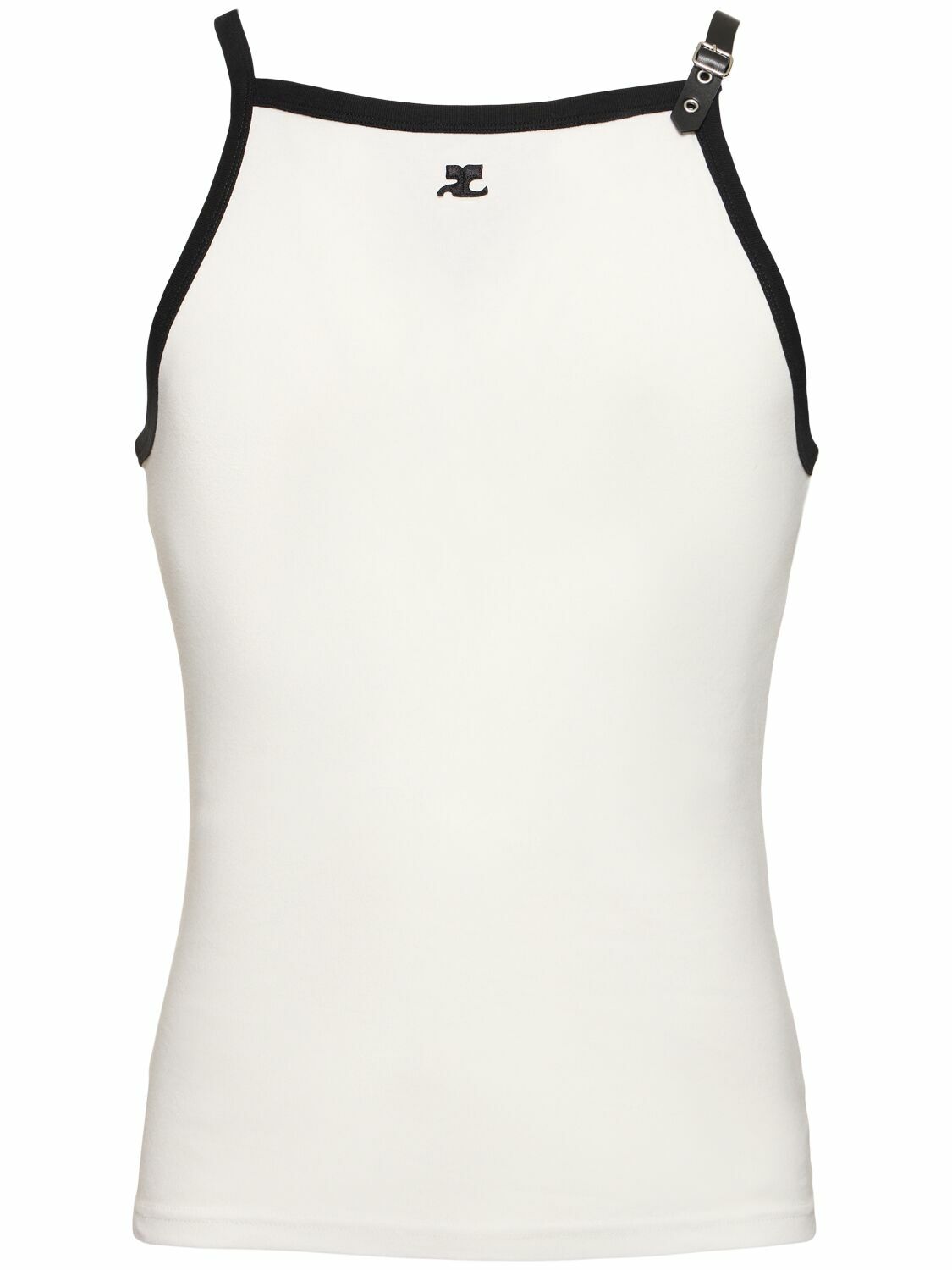 Gray Criss Cross 90's Tank Top by Courrèges on Sale