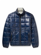 Pop Trading Company - Reversible Quilted Padded Glossed-Nylon and Shell Hooded Jacket - Blue