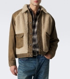 RRL Shearling-trimmed denim jacket