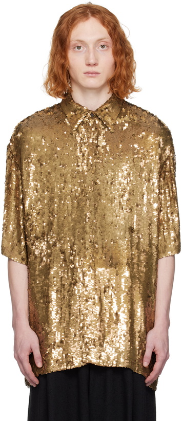 Photo: Dries Van Noten Gold Loose Shirt